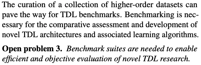 Nina Miolane 🦋 @ninamiolane.bsky.social (@ninamiolane) on Twitter photo 3. Need for benchmark suite dedicated to topological deep learning
👉 See the recent #TopoBenchmarkX by <a href="/lev_telyatnikov/">Lev Telyatnikov</a> <a href="/gbg1441/">Guillermo Bernárdez</a> M. Montagna P. Vasylenko <a href="/ghadazamzmi/">Ghada Zamzmi</a> <a href="/HajijMustafa/">Mustafa Hajij</a> M. Schaub <a href="/s_scardapane/">Simone Scardapane</a> <a href="/theopapamarkou/">Theodore Papamarkou</a> & I <a href="/PyT_Team_/">PyT</a>
📚Paper: arxiv.org/pdf/2406.06642
💻Code: 3. Need for benchmark suite dedicated to topological deep learning
👉 See the recent #TopoBenchmarkX by <a href="/lev_telyatnikov/">Lev Telyatnikov</a> <a href="/gbg1441/">Guillermo Bernárdez</a> M. Montagna P. Vasylenko <a href="/ghadazamzmi/">Ghada Zamzmi</a> <a href="/HajijMustafa/">Mustafa Hajij</a> M. Schaub <a href="/s_scardapane/">Simone Scardapane</a> <a href="/theopapamarkou/">Theodore Papamarkou</a> & I <a href="/PyT_Team_/">PyT</a>
📚Paper: arxiv.org/pdf/2406.06642
💻Code: