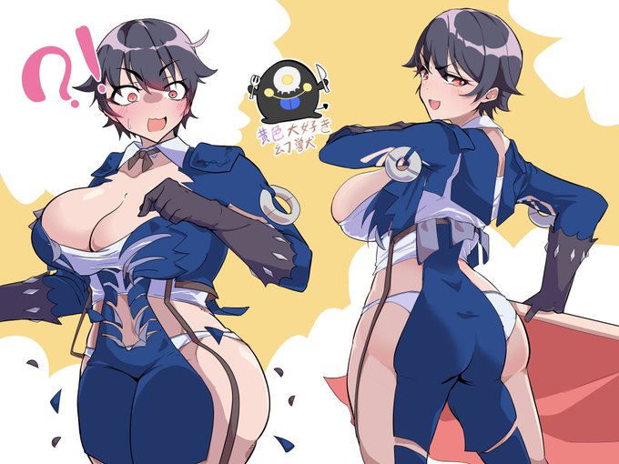 突如黄色部分が消滅したザガンちゃん
たぶん後ろ姿の方がやばいと思ったので両方描いた 