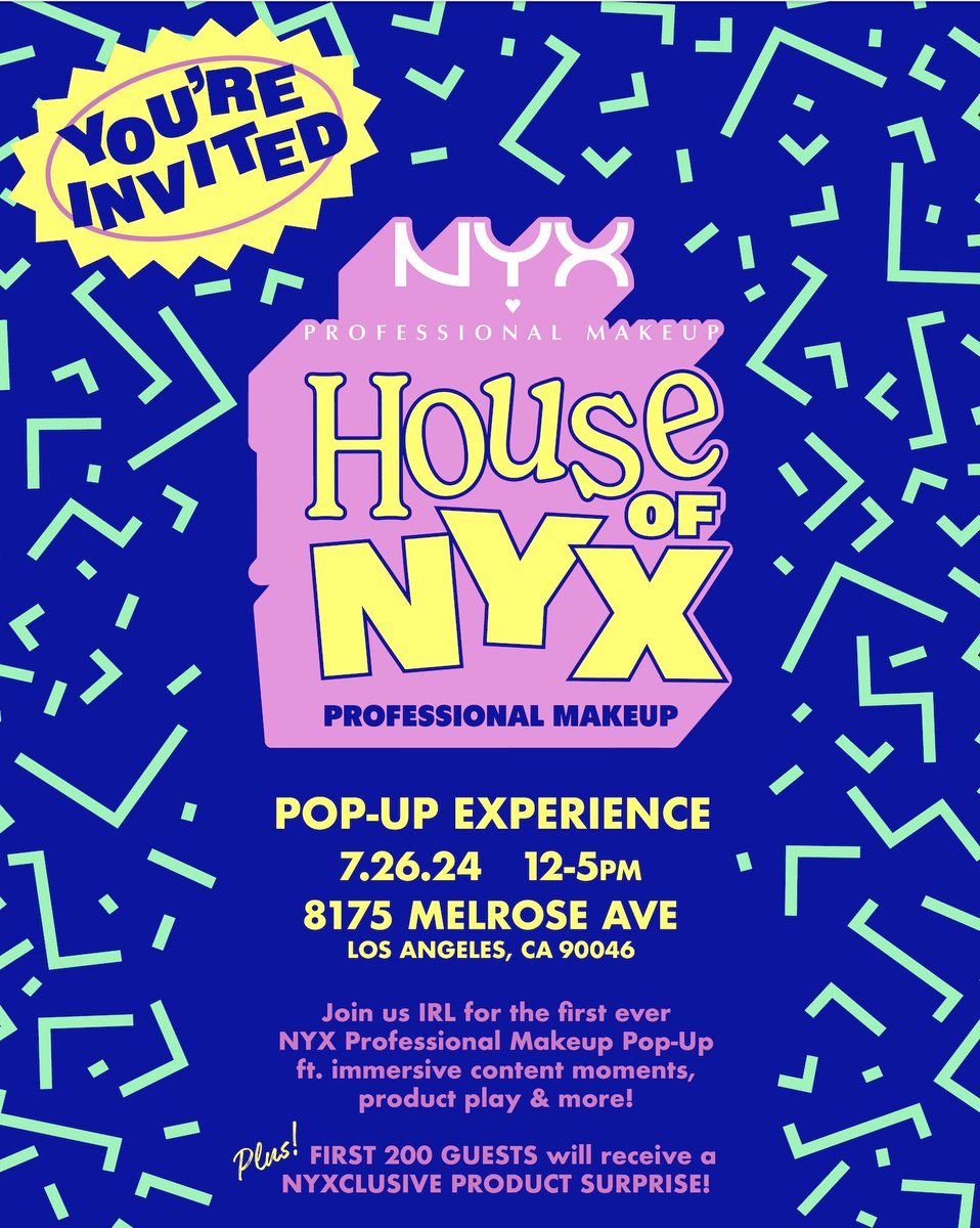 Time to make up! <a href="/NYXCosmetics/">NYX Pro Makeup US</a> has a free pop-up on Friday, July 26, 2024 from noon-5PM in Los Angeles! 💄💋🪞See deets in photo below!
