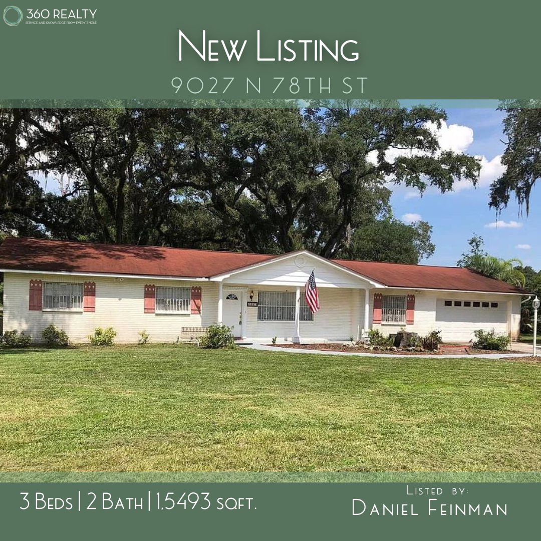 360RealtyTampa's tweet photo. Come see this gem of a property! This 3 bedroom, 2 bath home sits on almost an acre of land with a half-acre, covered lowland (lot included next door!) Contact Daniel Feinman at: Daniel@360realtytampa.com, for more information!
-
-
-
#Tampa #realestateagent #newlisting #360realty https://t.co/1uyK8S8Izr