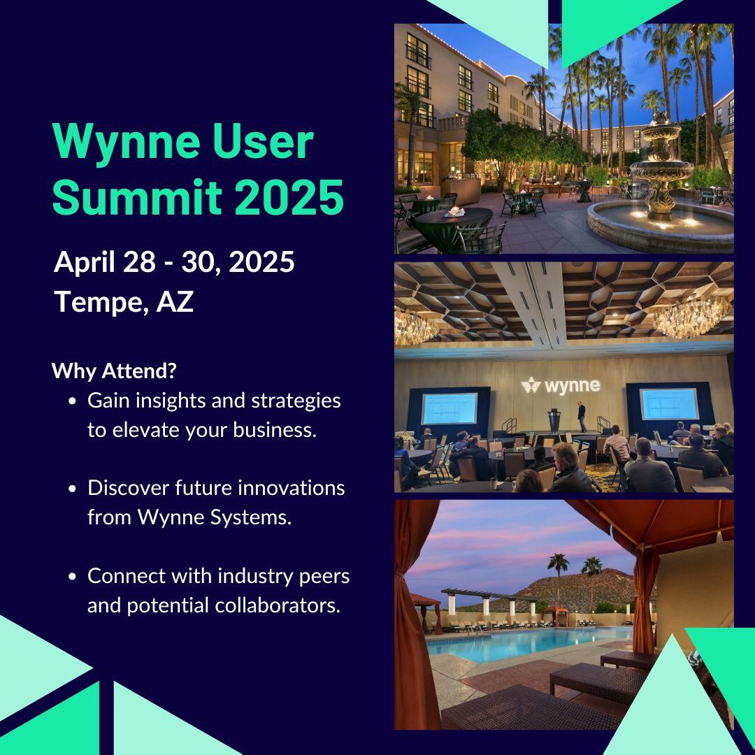 💥 Wynne User Summit 2025 is happening April 28-30 in Tempe, AZ. Join industry leaders, network, and discover innovative solutions. Early bird tickets are LIVE! Don't miss out! hubs.ly/Q02Hk2ln0