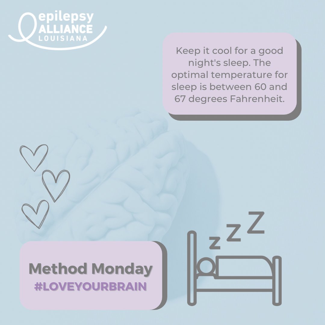 EpilepsyLA's tweet image. Celebrate EAL’s #MethodMonday by getting a good night’s sleep! #loveyourbrain #EAA 💜