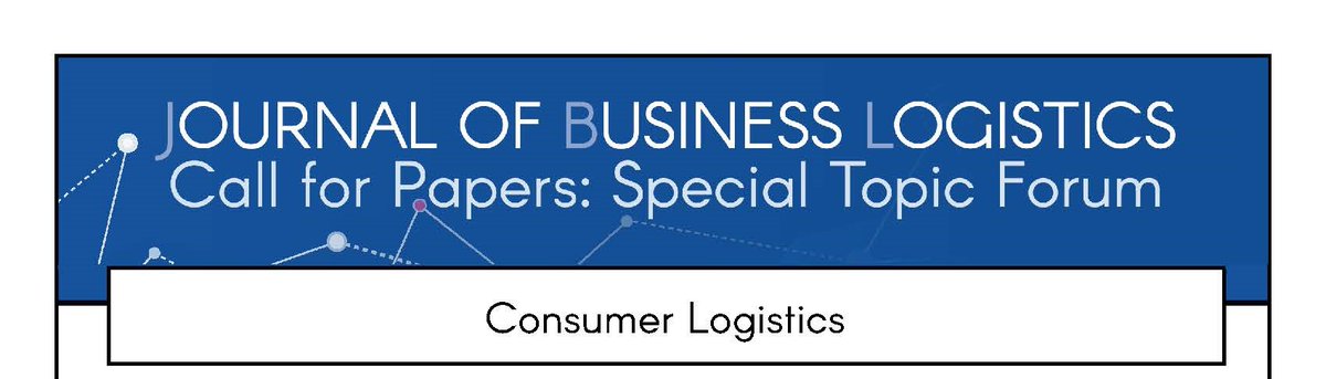 JBizLogistics's tweet photo. Remember to send us your best work by October 31, 2024 for our #ConsumerLogistics STF! Read the full #callforpapers on our website: https://t.co/RLMTpNFRBO https://t.co/gE58nIuqEg