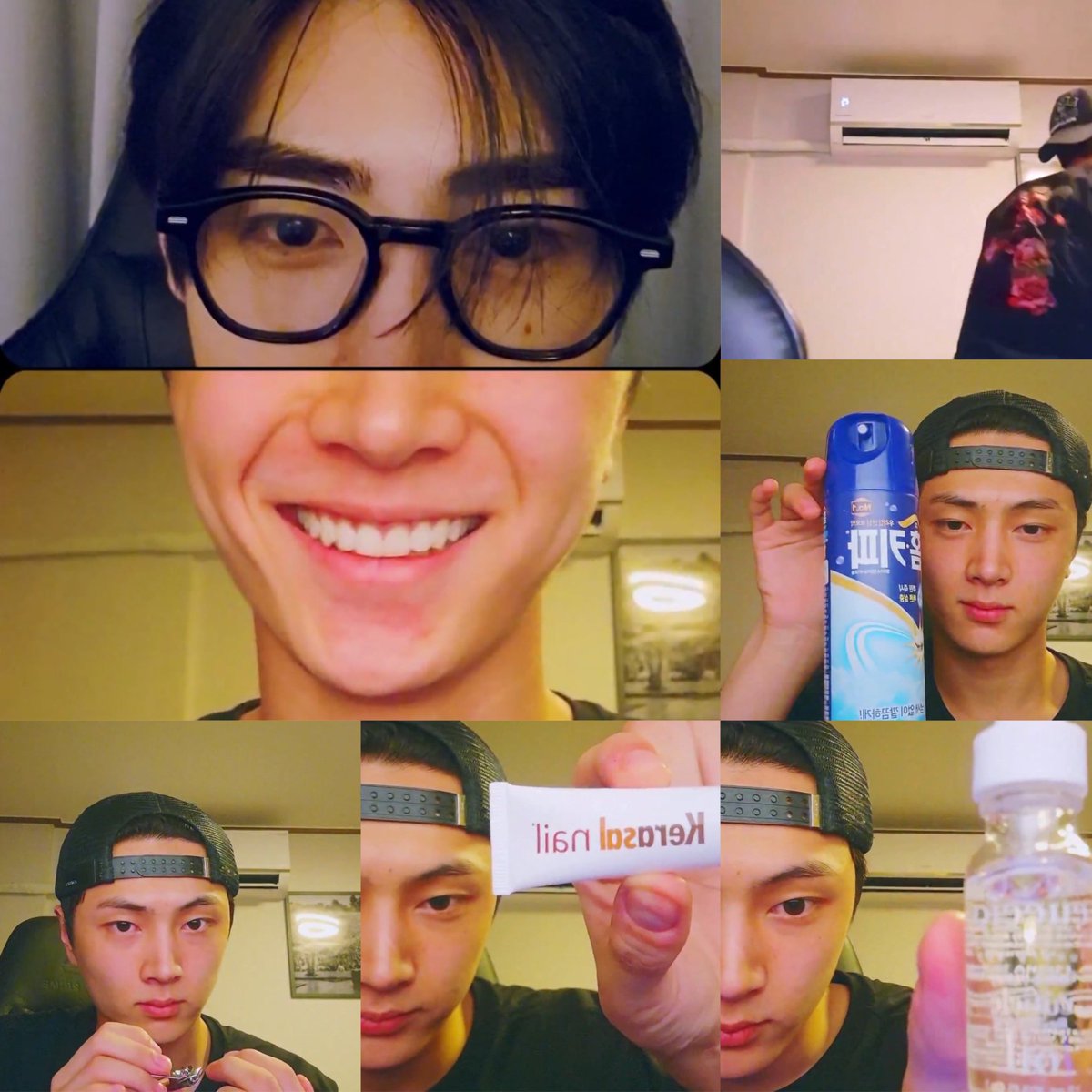 เจย์จอยไลฟ์ซองฮุนวันนี้เกิดอะไรขึ้นบ้าง

- เอาหน้ามาต่อกันเล่น
- นั่งตัดเล็บ
- รีวิวของใช้
- ลุกไปหยิบเกลือให้นิกิ 

วันๆพันกว่าเรื่อง ละคือเจย์เก็บเกลือไว้ห้องนอนเรอะ 5555555555555555555555555555555555555555555