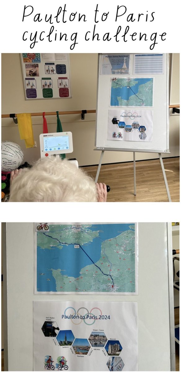 Paulton Hospital Inpatient Therapies (@paultontherapy) on Twitter photo The first few miles of our Paulton to Paris cycling challenge have been completed 🚲 💪🏼
The patients will aim to collectively cycle 342 miles to reach Paris, in celebration of the 2024 Olympics taking place🥇
<a href="/PhysioAmi/">Ami_Physio</a>
<a href="/ReconGamesUK/">ReconditionTheNation</a>
#EndPJParalysis The first few miles of our Paulton to Paris cycling challenge have been completed 🚲 💪🏼
The patients will aim to collectively cycle 342 miles to reach Paris, in celebration of the 2024 Olympics taking place🥇
<a href="/PhysioAmi/">Ami_Physio</a>
<a href="/ReconGamesUK/">ReconditionTheNation</a>
#EndPJParalysis