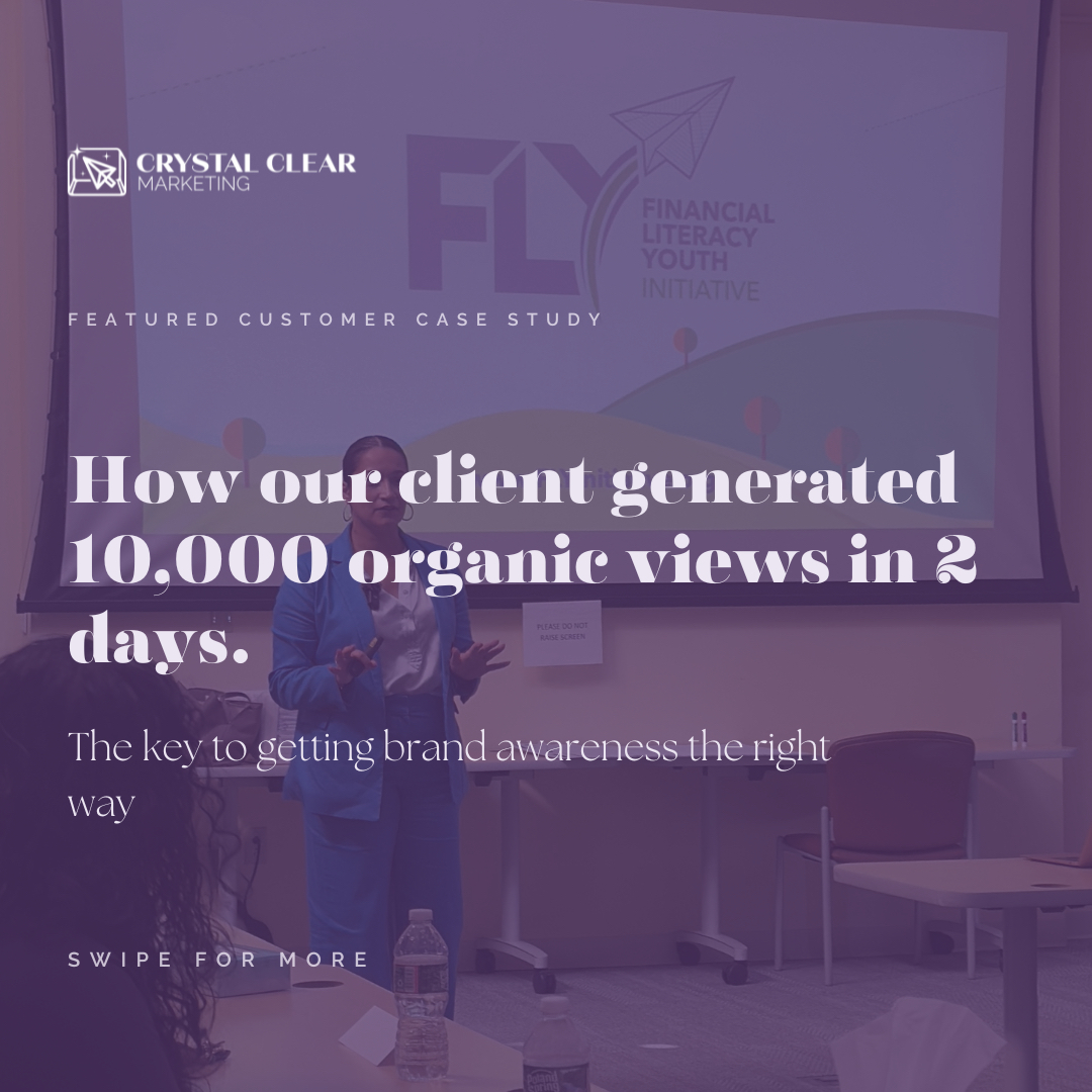 CrystalClearMkt's tweet photo. With the right team, research, and preparation, your content will generate the goals you want to achieve. 📈

Swipe to see our recent highlight of the power of knowing your audience➡️

#casestudy #digitalmarketing #socialmediamarketing #contentcreator #smallbiz https://t.co/jkvx5G5vC2
