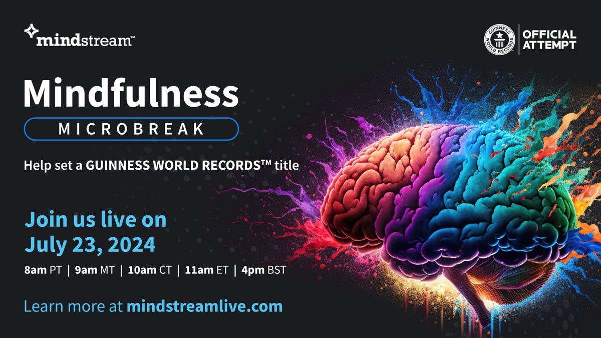 supportlinc's tweet photo. It’s not too late! Be a part of history tomorrow, July 23! Go to https://t.co/KwB65QEjz2 to join a free Mindfulness Microbreak and help set a world record. 

Time: 8 am PT / 9 am MT / 10 am CT / 11 am ET / 4 pm BST https://t.co/mo8BRvOf32