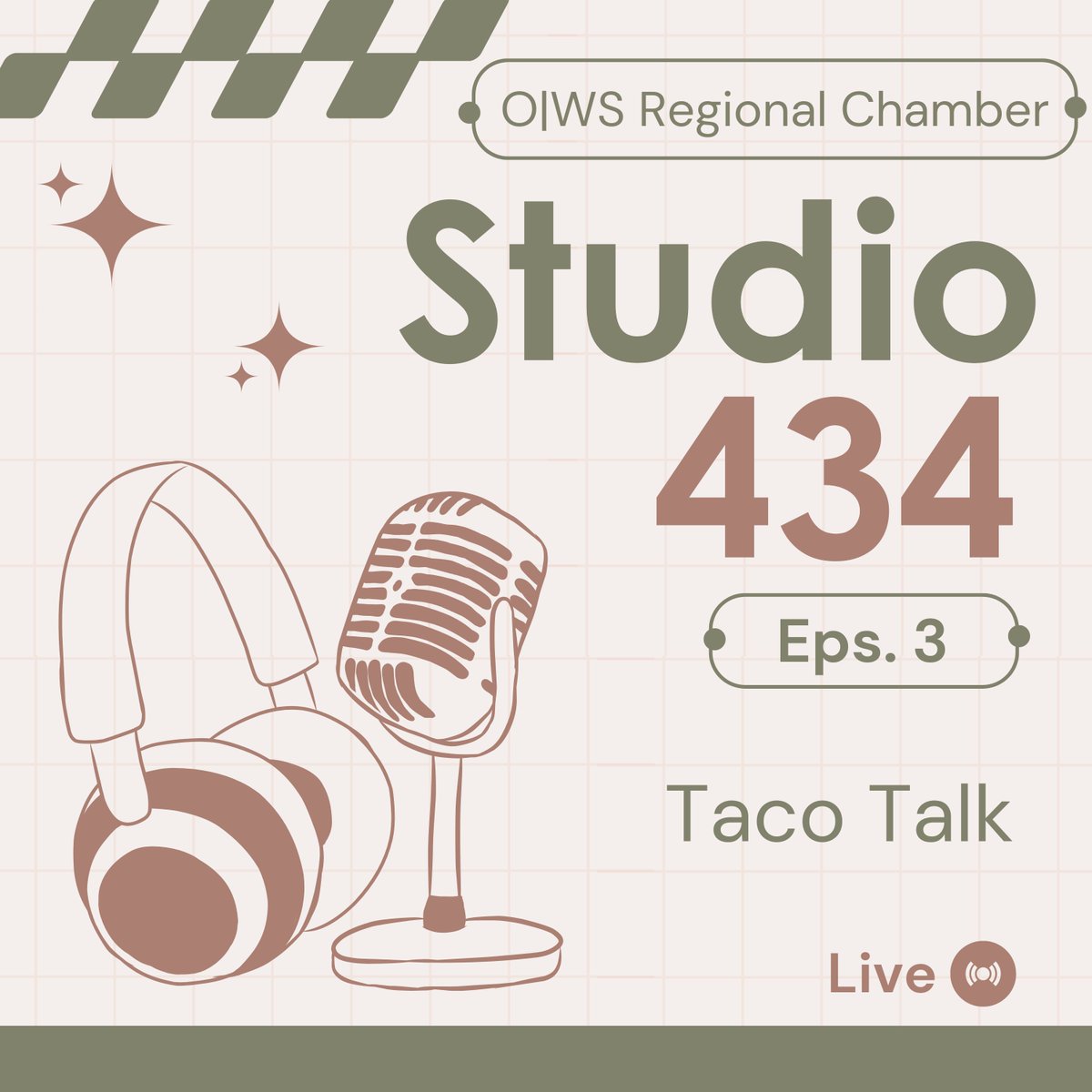OWSChamber's tweet photo. 🌮🎙️ Exciting News! Our third episode of Studio 434 Taco Talk is premiering RIGHT NOW!

We had a blast with our special guests, the awesome folks from Tijuana Flats this episode!!!

🔗 https://t.co/loPuAiMbAd
🔗 https://t.co/eykbtecB2q

 #Studio434  #TijuanaFlats https://t.co/6aF5d2cbu7