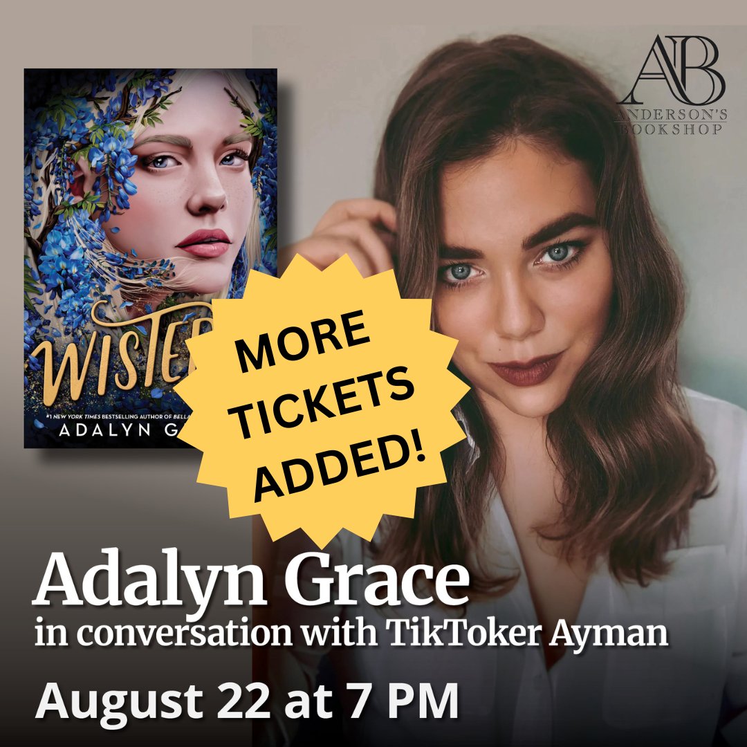 10 TICKETS LEFT! Grab one before they are gone and join us for a chat, Q&amp;A, and a signing photo line with Adalyn Grace <a href="/AdalynGrace_/">Adalyn Grace - Updates</a> on Aug 22! TICKETS ARE HERE: AdalynGraceAndersons.eventcombo.com