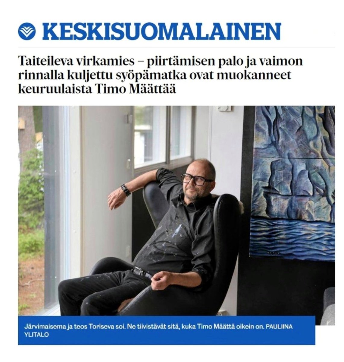 Studio_eART's tweet image. Yrityksestämme ja meistä juttua Keskisuomalaisessa! 👍🇫🇮 studioeart.fi #taide  #taiteilijaelämää #art #artwork #reliefi #puureliefi #sisustus #sisustussuunnittelu
ksml.fi/paikalliset/72…
#keuruu #keskisuomi 
@ksmlfi @KSmaaseutu @tmliitto @serlachius #kohiwood @hsfi
