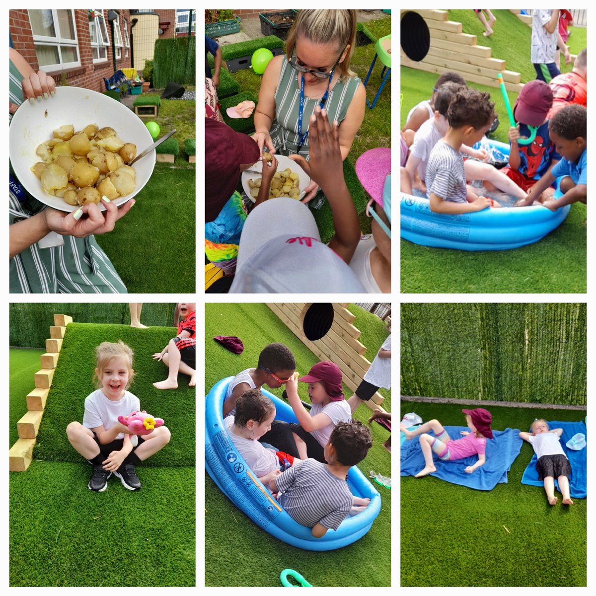 Reception had a fantastic water play day, last Friday. We even sampled our potatoes that we grew in our outdoor area.