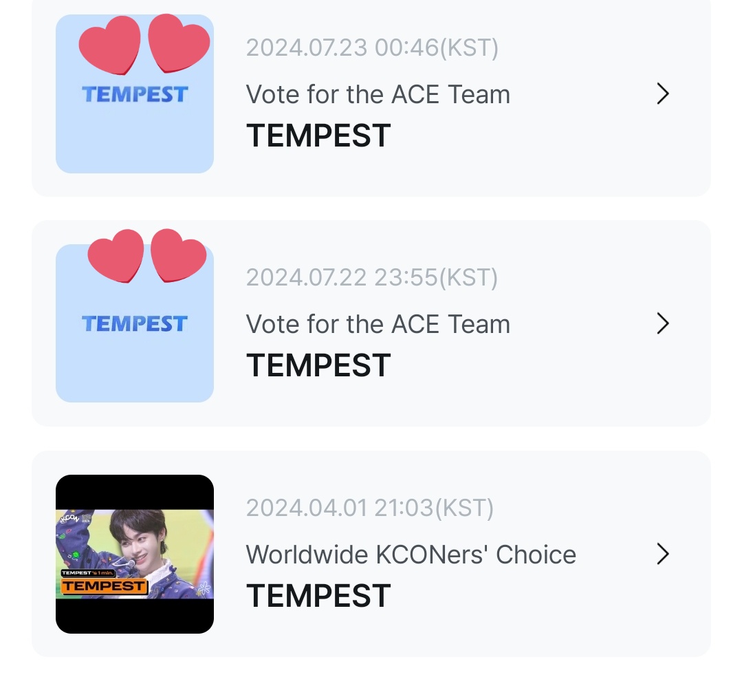 TempestFR's tweet photo. [22.07.2024] ϟ @mnetplus

✨️LES PRÉVOTES DE #TEMPEST POUR ROAD TO KINGDOM SONT OUVERTS✨️

1. Télécharger MNET PLUS 
PlayStore🔗[https://t.co/AL0cpJwqP0]
AppStore🔗[https://t.co/ykgy2W51Jr]

2. Votez sur l'application au milieu, 1 vote/jour par compte !

#ROADTOKINGDOM_PREVOTE https://t.co/20OyF9cZhi