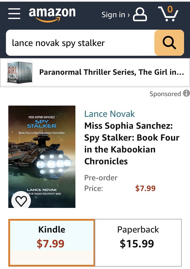 My newest book, Miss Sophia Sanchez: Spy Stalker, is now available as a paperback and ebook on Amazon! It should be available at B&amp;N and other select retailers within a few weeks.

<a href="/AmazonKindle/">Kindle</a> <a href="/amazonbooks/">Amazon Books</a> <a href="/BNBuzz/">Barnes & Noble</a> <a href="/Waterstones/">Waterstones</a> <a href="/Dymocksbooks/">@dymocksbooks</a> #NewBook #bookseries