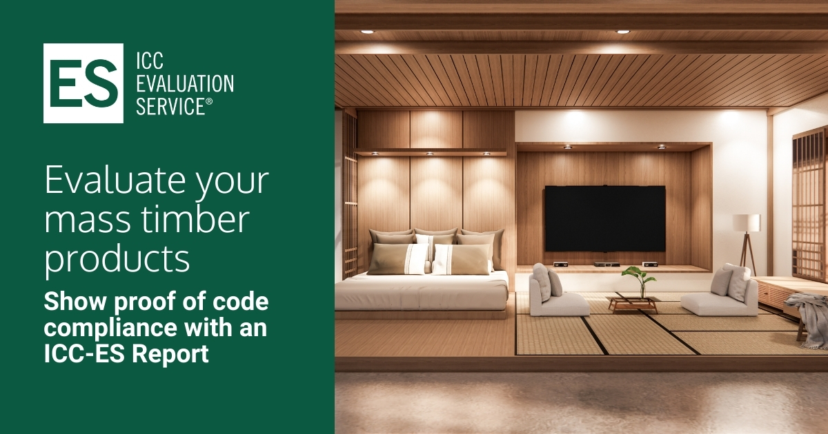 ICCEvalService's tweet image. Confidently lead in the world of #woodconstruction with your #masstimber building products! ICC-ES offers comprehensive product evaluation for mass timber and #engineeredwood products, including connectors, #fasteners, and #CLT panels.

Contact us today! icc-es.org/contact-us/