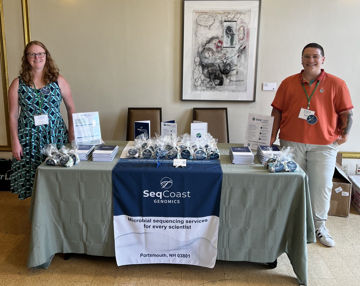 SeqCoast Genomics (@seqcoast) on Twitter photo <a href="/stephalopod1/">Steph Smith</a> and <a href="/microbigal/">Michelle Clay, PhD</a> are having a great time <a href="/BenMicrobesMtg/">Beneficial Microbes Meeting</a>!
Stop by our booth to meet the SeqCoast team and talk sequencing!
#SequenceSmarterDiscoverMore #Microbes #Genomics #NGS #BeneficialMicrobes2024 #DNA #RNA #Sequencing #Bioinformatics <a href="/stephalopod1/">Steph Smith</a> and <a href="/microbigal/">Michelle Clay, PhD</a> are having a great time <a href="/BenMicrobesMtg/">Beneficial Microbes Meeting</a>!
Stop by our booth to meet the SeqCoast team and talk sequencing!
#SequenceSmarterDiscoverMore #Microbes #Genomics #NGS #BeneficialMicrobes2024 #DNA #RNA #Sequencing #Bioinformatics