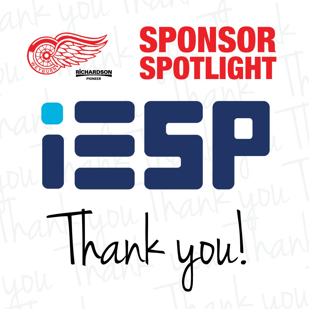 weyburnredwings's tweet photo. 🌟iESP🌟
#WeyburnRedWings #SJHL #iESP #Sponsor https://t.co/peSb0Oe0NR