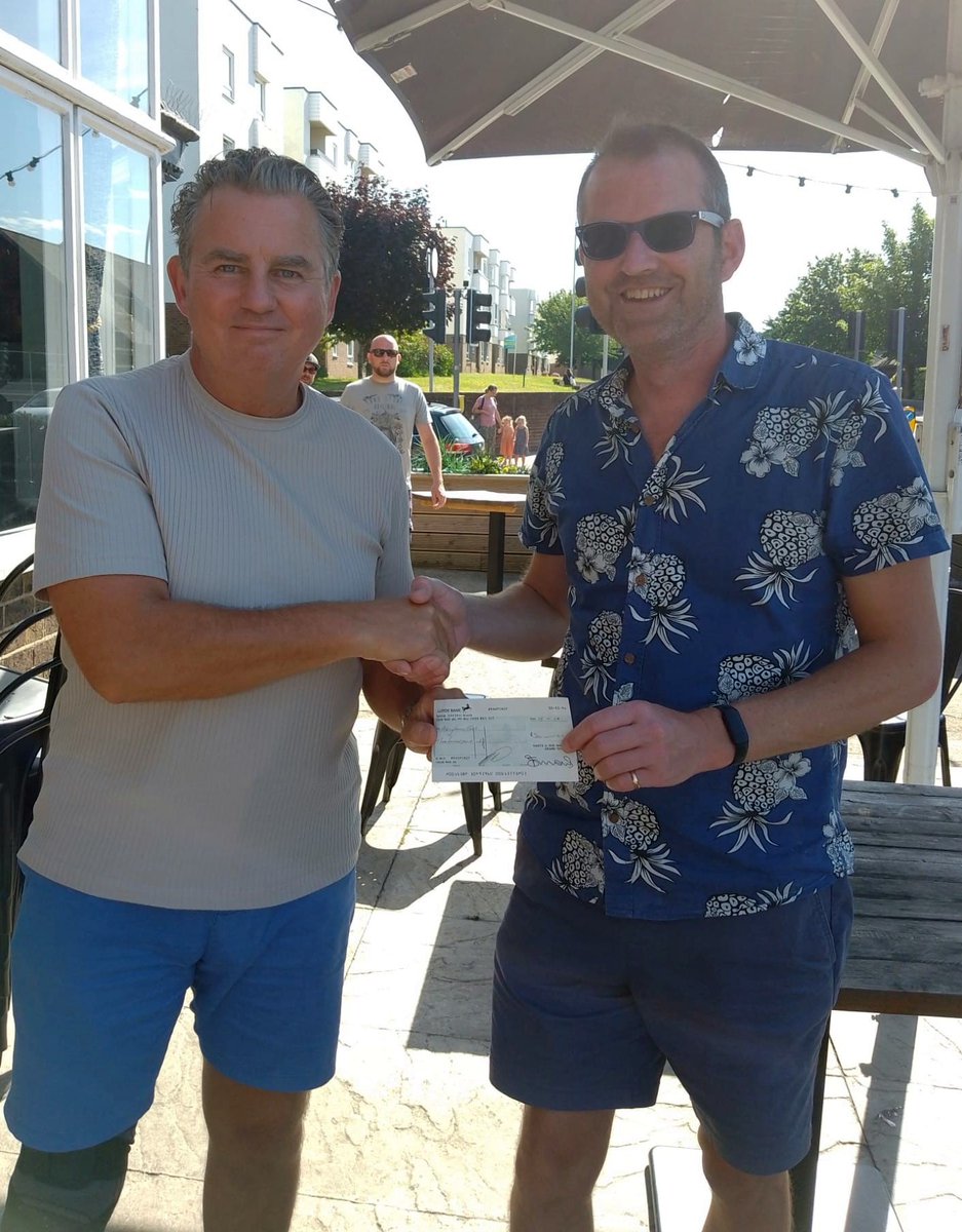 W. Bro. James Prendergast of Lyndhurst Lodge 8012  presenting a cheque for £300 to Mike Harris of Gig Buddies, who provide support to disabled people.
Another worthy cause.