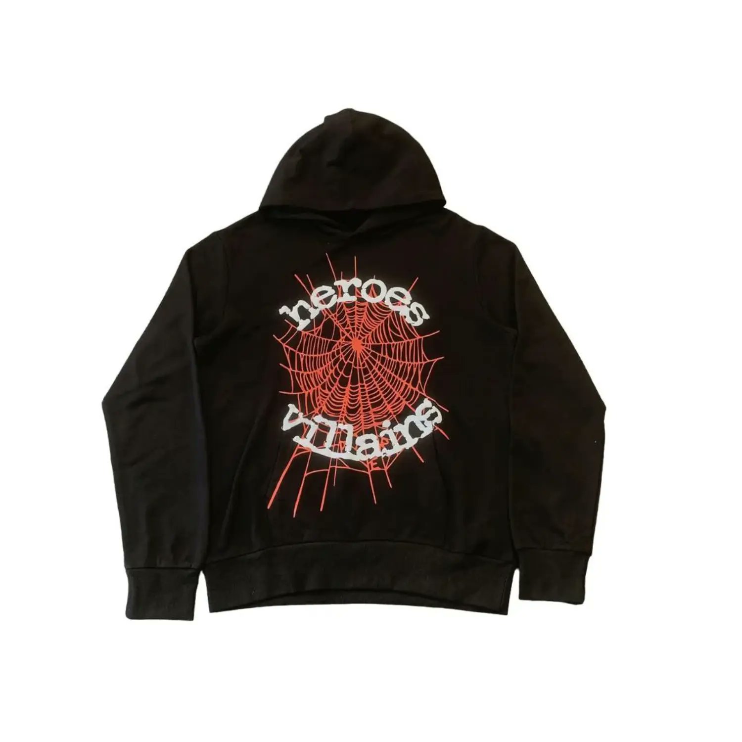 【希少元値6万】sp5der × Heroes And Villainsパーカー sp5der heroes and villains hoodie RED NEW size XL | Depop