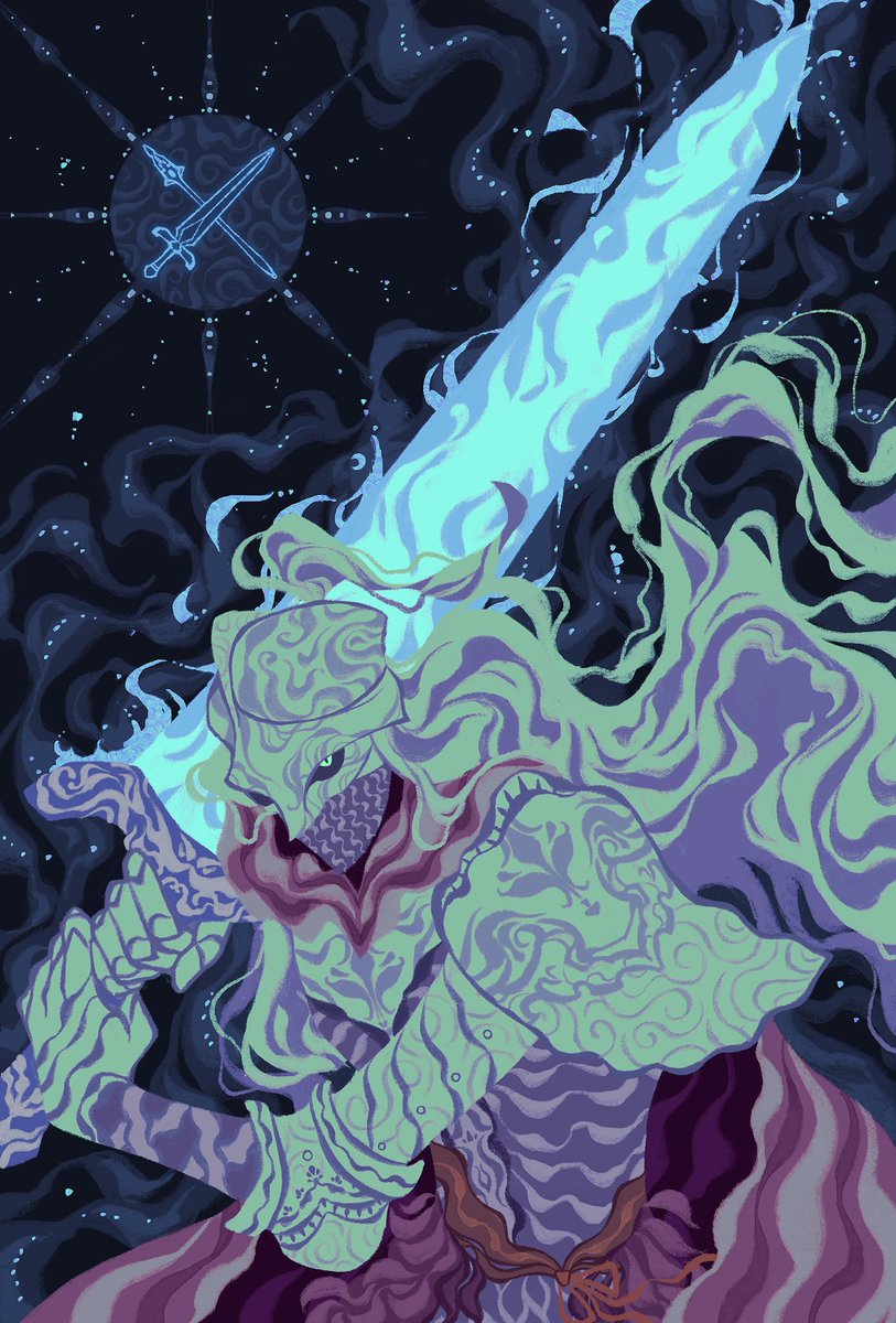 jawwydee's tweet image. Tarnished and Dark Moon Greatsword!!!

#ELDENRING