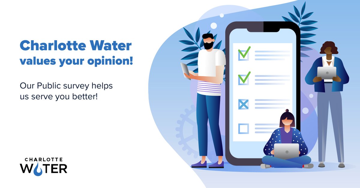 CLTWater's tweet image. #CharlotteWater wants to serve you better! Please take a moment to participate in our annual public survey here&amp;gt;&amp;gt;&amp;gt;bit.ly/3S9PoQc. Let us know what we're doing well and how we can improve. #SurveyTime #YourOpinionMatters #CLTWater