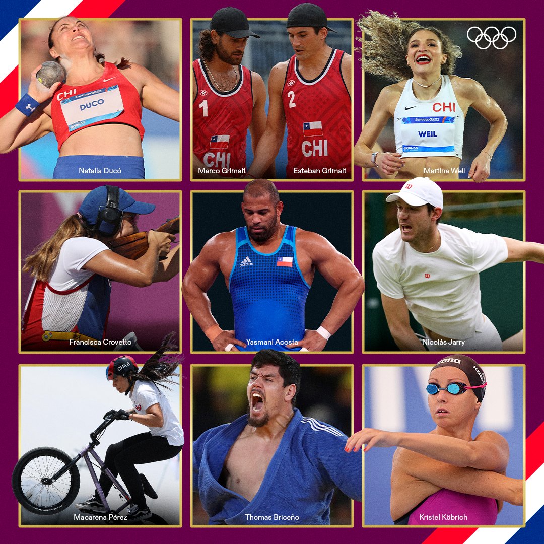 juegosolimpicos's tweet photo. CHI-CHI-CHI, LE-LE-LE... ¡VIVA CHILE! 👏 👏
La delegación chilena está lista para competir en #Paris2024. 🌟
¿Cuál atleta 🇨🇱 crees que estará en el podio? 👇
#JuegosOlimpicos l @TeamChile_COCH https://t.co/Sqo20vPvzU
