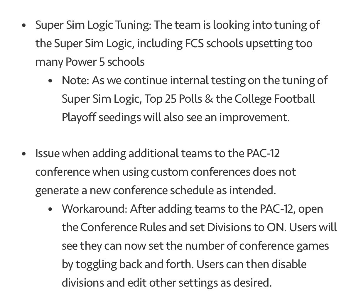 CFBKings's tweet image. BREAKING: EA announces coming updates for CFB25, including fixes to audio/logos/dynasty sim logic. 🙌

(via @CFBDirect)