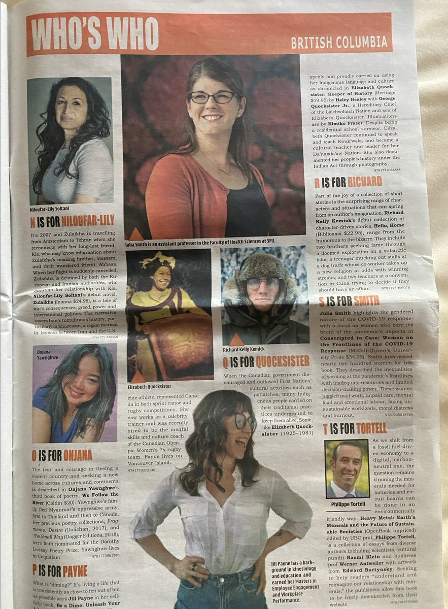 Julia Smith, PhD (@juliaheather) on Twitter photo One of my favourite thing about taking a BC ferry is picking up a copy of BC Bookworld. I never knew I secretly aspired to be in it until I saw this page! So honoured to have Conscripted to Care featured. mqup.ca/conscripted-to… <a href="/SFU_FHS/">SFU Health Sciences</a> <a href="/pippsbc/">pippsbc</a> <a href="/McGillQueensUP/">McGill-Queen's University Press</a> One of my favourite thing about taking a BC ferry is picking up a copy of BC Bookworld. I never knew I secretly aspired to be in it until I saw this page! So honoured to have Conscripted to Care featured. mqup.ca/conscripted-to… <a href="/SFU_FHS/">SFU Health Sciences</a> <a href="/pippsbc/">pippsbc</a> <a href="/McGillQueensUP/">McGill-Queen's University Press</a>
