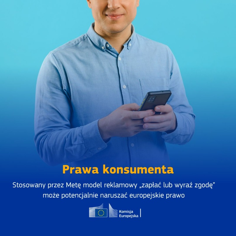 EUinWroclaw's tweet photo. Europejska sieć współpracy w zakresie ochrony konsumentów skierowała dziś do @Meta pismo w związku z obawami, że stosowany przez Metę model reklamowy „zapłać lub wyraź zgodę” może naruszać europejskie prawo ochrony konsumentów
↓ Dowiedz się więcej
#EUconsumers 🇪🇺