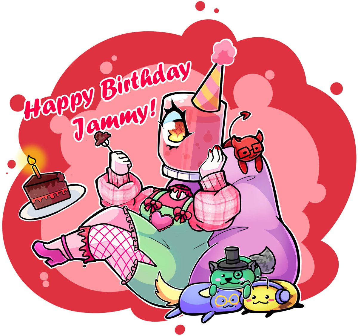 Battery_Bam's tweet photo. happy birthday to my bud @/Jam_Jar_Head !!! i hope u have a great day and eat nice food!!!!! 💖💖 https://t.co/IYH0v98RFG