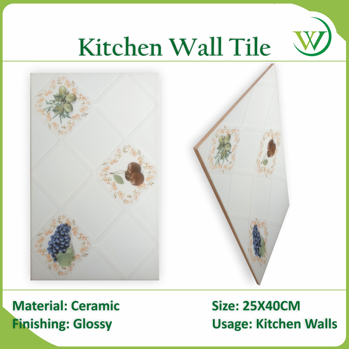 wutarick's tweet image. This fruit cage design kitchen wall tiles is perfect for your kitchen as it would give it an elegant look. This tiles is made from Ceramic material &amp;amp; has a glossy finishing to keep it shining.

Send us a DM today.

#wutarickstore #kitchentiles #kitchentile #tileshop #walltiles