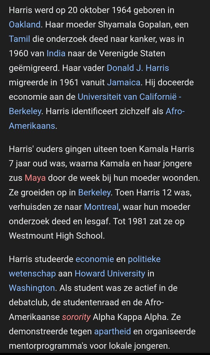 widtvoet's tweet photo. Volgens de @NOS weet Pamela Harris als "zwarte Afro-Amerikaanse vrouw met Aziatische roots" heel goed wat het is om weinig kansen te krijgen in het leven.

Veel faker wordt nieuws niet.

#Harris #Harris #Harris #Harris #Harris https://t.co/aNV5XUO8oe