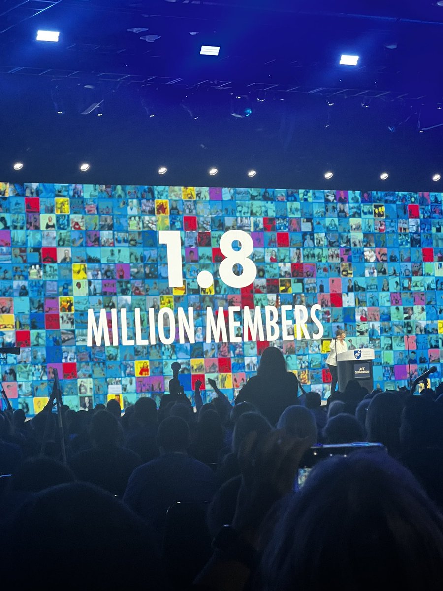 AFTProg's tweet image. “If they’re not going to quit, we’re not going to quit.” @rweingarten 

We are growing!! Look at our growth. They tried and failed to eradicate us!! We are Union strong! 💪🏾

#RealSolutions #AFTPC24