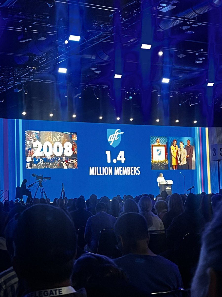 AFTProg's tweet image. “If they’re not going to quit, we’re not going to quit.” @rweingarten 

We are growing!! Look at our growth. They tried and failed to eradicate us!! We are Union strong! 💪🏾

#RealSolutions #AFTPC24