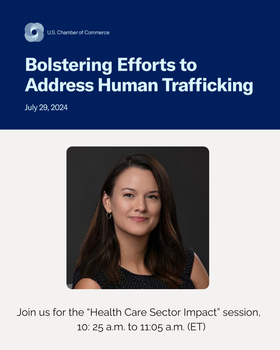 Join us online or in person as HEAL speaks at the U.S. Chamber of Commerce’s annual anti-human trafficking forum on July 29. We’ll lead the "Health Care Sector Impact" session on the role of partnerships in combating human trafficking. bit.ly/4cLMDN8.