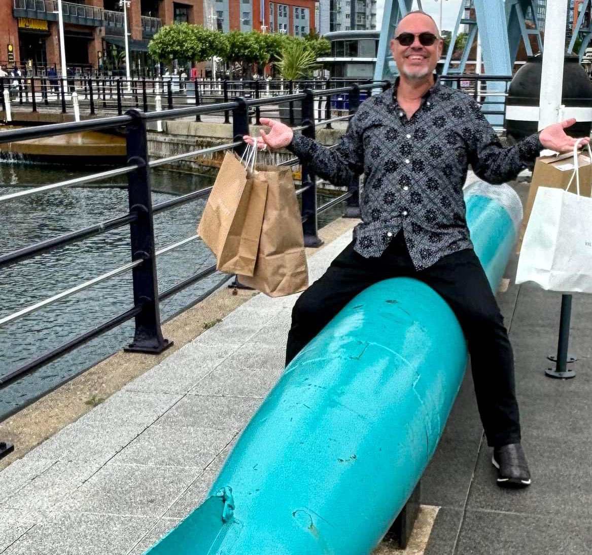 Great days shopping at Gunwharf Quays and got to sit on this Mark 7 torpedo as featured in my documentary on Prime (see earlier post) #voiceartist #voiceactor #documentarymaker #productioncompany #hove #brighton #actor #musician #supportingactor