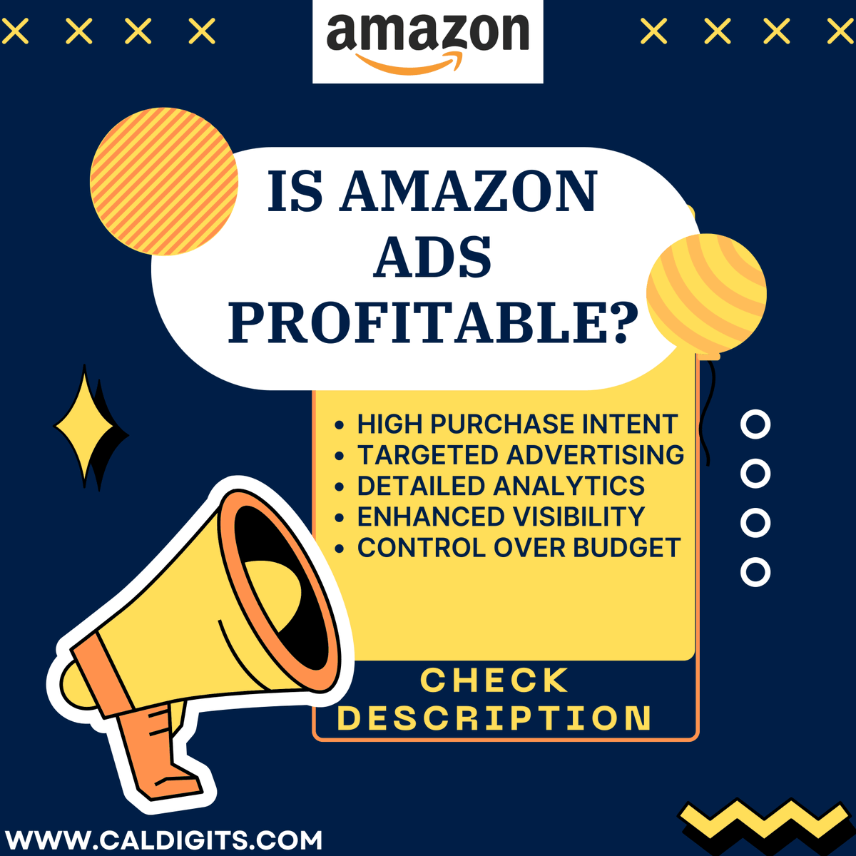 CalDigits's tweet image. Amazon Ads can be highly profitable due to high purchase intent, advanced targeting, detailed analytics, enhanced visibility, and budget control. Effective keyword research, compelling ad copy, and continuous optimization can drive strong ROI.
#AmazonAds #Ecommerce #PPC #ROI