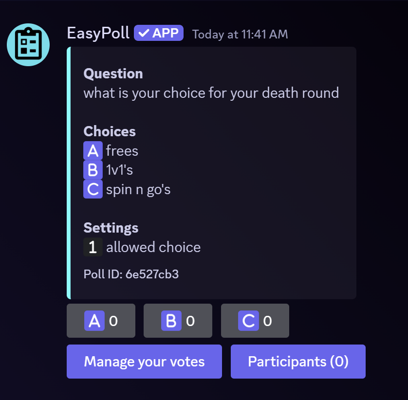 Factions Blitz starts in 6 hrs
please report to your faction discord channel and vote