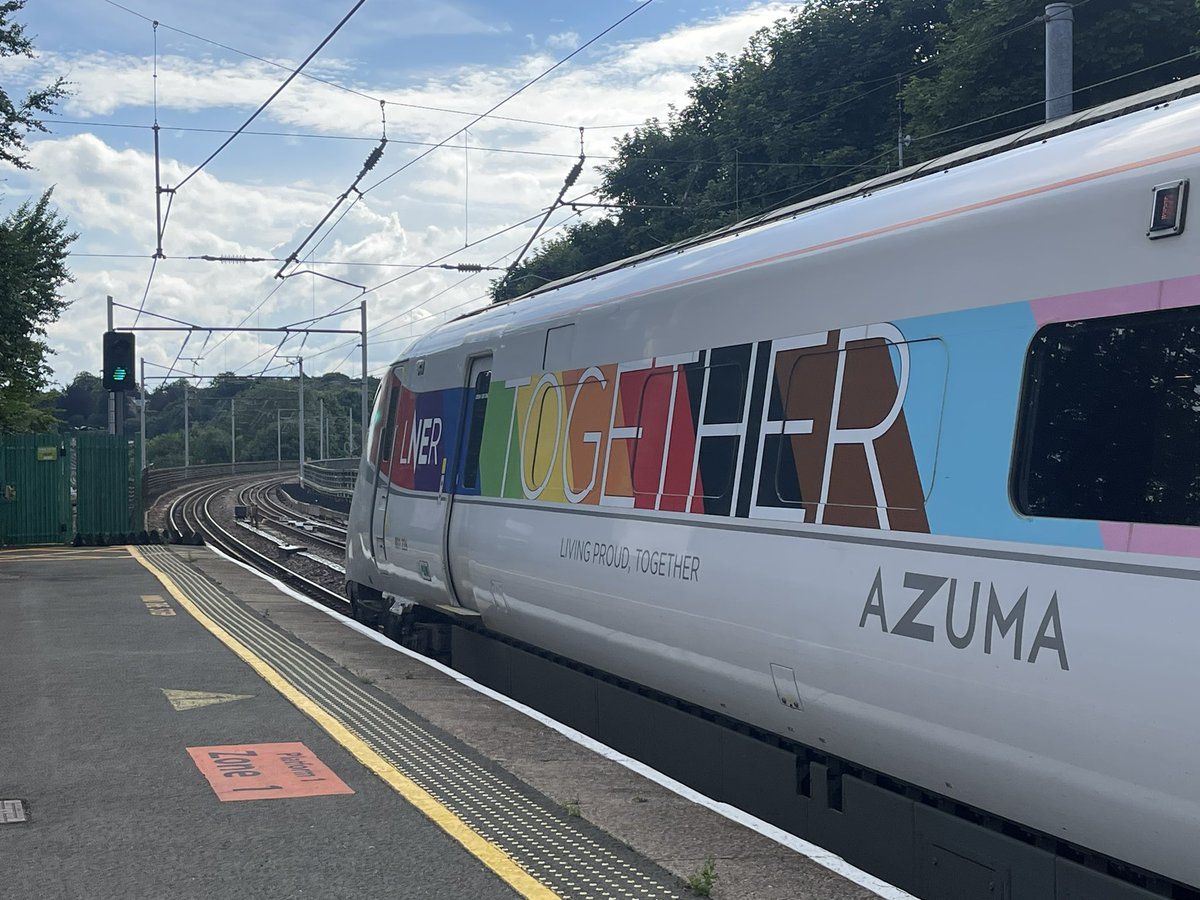 Sam Slatcher (@sam_slatcher) on Twitter photo I have become slightly obsessed with <a href="/LNER/">London North Eastern Railway</a>’s Together #Pride livery and it seems to be following me this week.
How could you not photograph it crossing Durham Viaduct and standing under the magnificent ‘Cathedral’ that is Newcastle Central (as <a href="/TheRestHistory/">The Rest Is History</a> aptly puts it!) I have become slightly obsessed with <a href="/LNER/">London North Eastern Railway</a>’s Together #Pride livery and it seems to be following me this week.
How could you not photograph it crossing Durham Viaduct and standing under the magnificent ‘Cathedral’ that is Newcastle Central (as <a href="/TheRestHistory/">The Rest Is History</a> aptly puts it!)