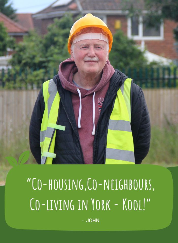 It is so exciting to see our project move forward as preparations start on site for the houses to be built. John has been a member since the start and is delighted to be part of York's first housing co-operative. You could be too! 

2 &amp; 3-bed homes available. Apply by 31 July