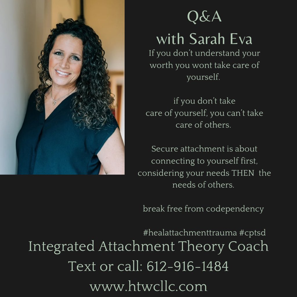 SarahEvaHTWC's tweet image. Break free from codependency and enmeshment. Call today to heal. #healattachmentwounds #codependentnomore #cptsd