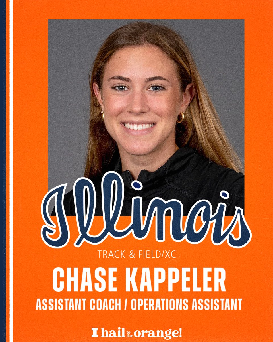 Chase Kappeler is the new assistant coach for the distance squads and she will also be assisting in operations duties.

Welcome to the famILLy, <a href="/chasekappelerr/">chase kappeler</a>!

Release: ow.ly/xbiL50SHJ5n

#Illini I #HTTO I #WhyNotILL