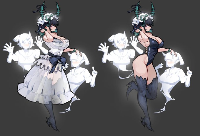 하이레그에 진심으로 그렸습니다 ㅎㅎstage 2 boss character of the game I make. I love the high leg #animeart #indiedev 