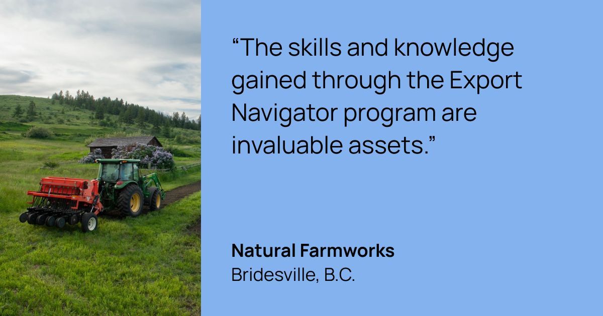 Natural Farmworks is the first Canadian farm to grow and process greens as tea. 

With Export Navigator’s guidance, the team gained the knowledge and tools to understand international exporting, enabling them to launch into the U.S.

Read the story here: exportnavigator.ca/stories/natura…