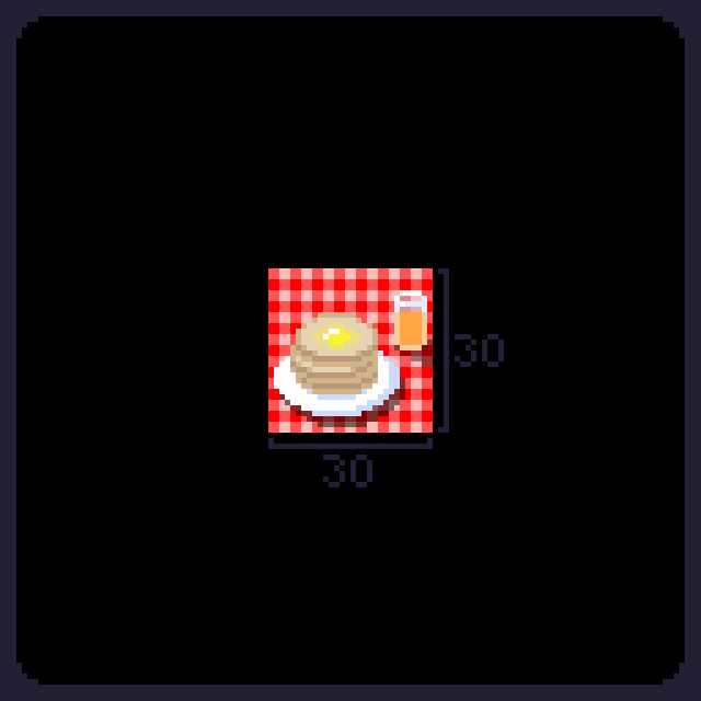 Paperskins1's tweet photo. 30x30 #breakfast 

@Pixel_Dailies 
#pixel_dailies
#pixelart https://t.co/J2hwUtj4Em