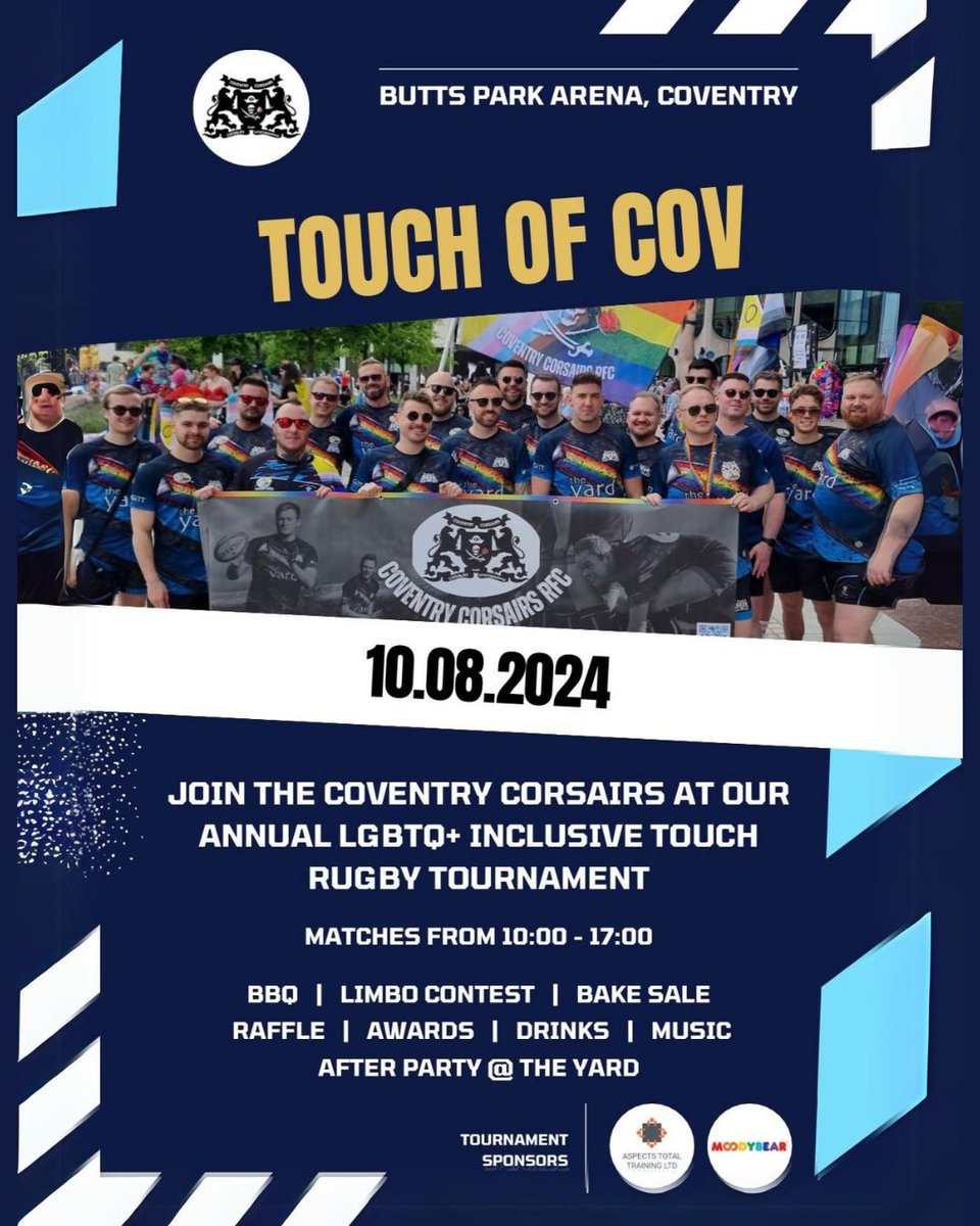 🏳️‍🌈🏉 Join us for the epic finale of the IGR UK North Touch Rugby season. 

✨️ Watch as players from around the country come together for a day packed with amazing Touch Rugby action and fun activities. 

Don’t miss out on this incredible event! 🌈