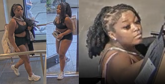 Police are searching for the suspect who stole merchandise from the Lululemon store on the 1000 block of F St NW on Friday at 1:37pm. #MPD