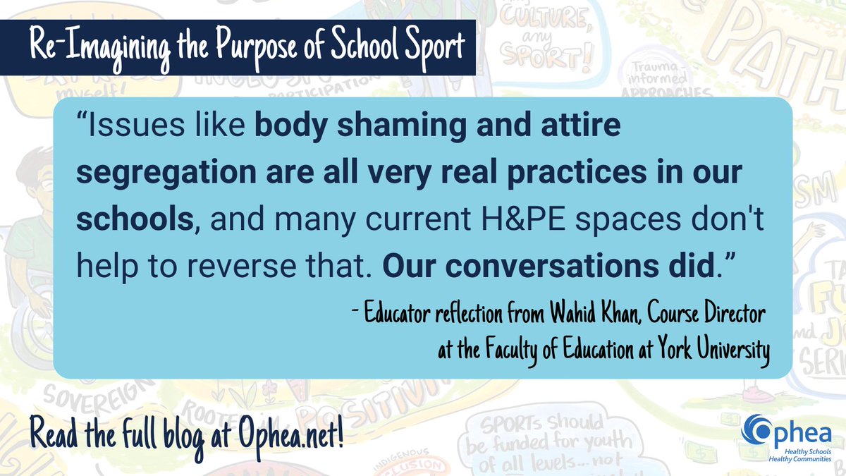 Unlearning the harmful norms that are embedded in Health and Physical Education (#HPE) spaces is a crucial step if we are to provide #EveryStudent with affirming school sport opportunities. Read our blog, Re-imagining the Purpose of School Sport for more: bit.ly/PurposeOfSchoo…