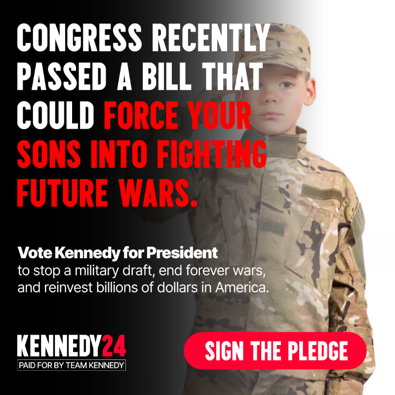 RobertKennedyJr's tweet photo. The neocons have controlled America's foreign policy for decades. With the intention to impose dominance across the globe, they've instigated wars, orchestrated revolutions, and suppressed democratic movements around the world. End the Forever Wars. Sign our pledge.