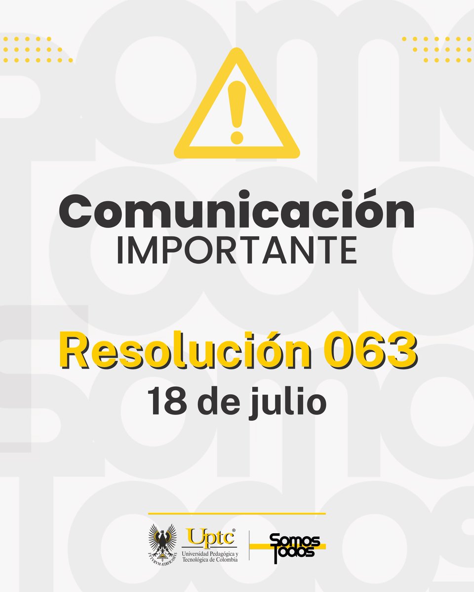 CaracolRadioTun's tweet photo. la @UPTCoficial le informa que se han ampliado las fechas de matrícula y pago de derechos para el segundo semestre académico 2024 en los programas de pregrado de las sedes: Central #Tunja, #Duitama, #FESAD y #Aguazul
El pago lo podrán realizar hasta el 25 de julio. https://t.co/24tCZetLaP