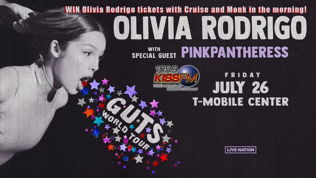 1059kissfm's tweet photo. WIN Olivia Rodrigo tickets with Cruise and Monk in the morning! 6- 10am on 105.9 Kiss FM. https://t.co/hItOqNhipc